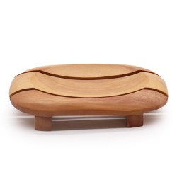 Classic Mahogany Soap Dish - Oval in Rectangle