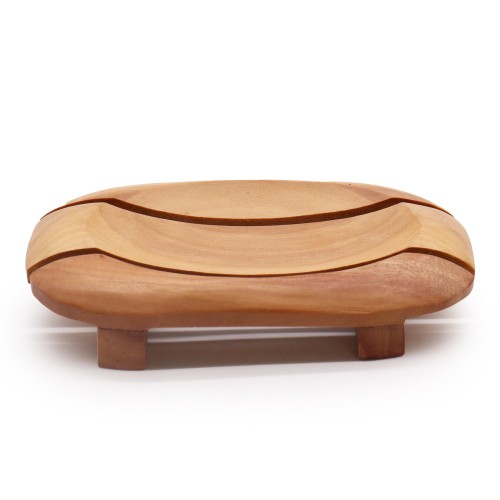 Classic Mahogany Soap Dish - Oval in Rectangle Classic Mahogany Soap Dish - Oval in Rectangle