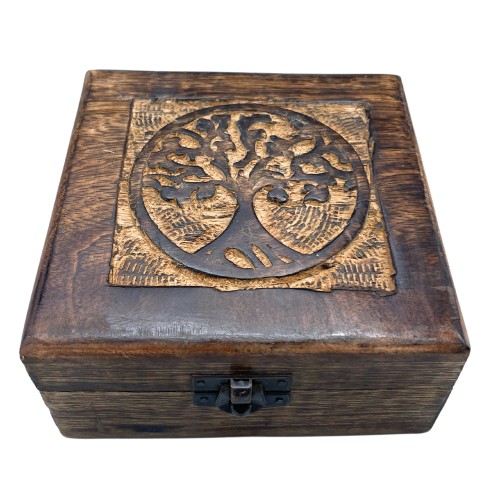 Square Wooden Keepsake Box 13x13x6cm - Tree of Life Square Wooden Keepsake Box 13x13x6cm - Tree of Life