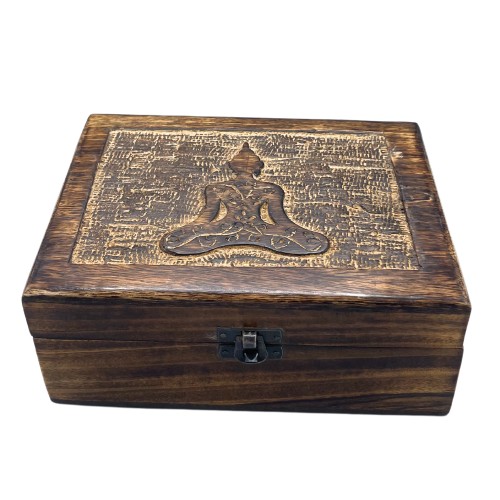 Large Wooden Keepsake Box 20x15x7.5cm -  Buddha Large Wooden Keepsake Box 20x15x7.5cm -  Buddha